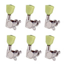 Pack of 6 Right Closed Tuning Pegs Tuners Machine Heads for Electric Guitar Replacement Parts Silver