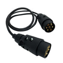Car Caravan Tow 12V 7Pin Trailer Plug Socket Connector with 92CM Cable EU