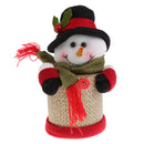 Christmas Kids Plush Stuffed Santa Snowman Candy Box Jar Xmas Container Gift Decorations centerpiece