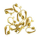 12 Pack Gold Plated Colors Clip on Earring Findings Earring Converter Standard Ball with Easy Open Loop for DIY Jewelry Making Earring Accessories