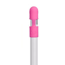 Silicone Cradle Stand With Cap Keeper Holder For Apple iPad Pencil Rose Red