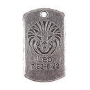 10Pcs Square Leo Pendant Horoscope Zodiac Sign Charm Jewelry DIY Making