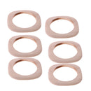 6 Pieces Unfinished Square Wooden Bangle Bracelet DIY Painting Wood Crafts