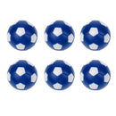6 Pack 36mm Table Soccer Foosballs Replacement Mini Soccer Balls for Tabletop Game, Blue + White