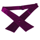 Fashion Elegant Pure Color Korean Style Unisex Cross Bow Tie Dark Purple