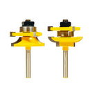 Set of 2Pieces Rail Stile Router Bit Set - Shaker 1/4'' Shank for Woodworking DIY
