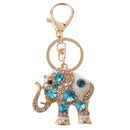 Women Girls Handbag Purse Key Hanging Decor Elephant Pendant Keychain Keyring Gift Accessory Blue