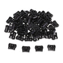 50pcs Plastic Toggle Spring Stop Double Holes String Cord Locks for Shoelace