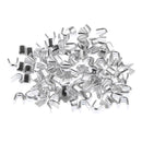 100 Pieces Stainless Steel U Buckle Bolt Earphone Wire Rope Clip Cable Clamp