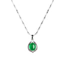 Lady Fine Jewelry 925 Sterling Silver Natural Agate Necklace Birthday Gift