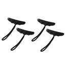 4 Pieces Black Nylon Kayak Boat Canoe Pull Handle Carry Handle with Rope Cord Accessories