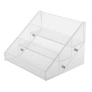 Women Cosmetic Lipsticks Nail Polish Jewelry Storage 3 Tiers Acrylic Nail Polish Display Wall Rack Organizer Holds 15 Bottles Clear