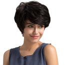 Fancy Women Real Human Hair Wig Short Full Wigs Heat Resistant Cosplay Black