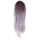 Fashion Girls Taro Purple Gray Gradient Hair Long Straight Wig Harajuku Wig