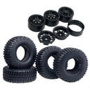 Durable 1 Set Tyre and Wheel Rim for SCX10 CC01 RC4WD D90 D110 1:10 Rock Crawler