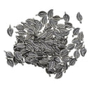 100 Pieces Mini Charms Antique Silver Leaves Shape Pendant Handmade Hanging Crafts for DIY Fashion Vintage Choker Necklace Bracelet Accessories