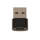 Type-c Female to USB Male Adapter High Speed Fast Charging Sync Connector Black