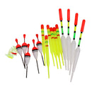 Set of 15 Plastic Pole Fishing Floats Slip Drift Tube Indicator Assorted Sizes