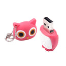 32GB Cute Owl Pen Drive Cartoon Model USB Flash Drives for PC Portable Pink