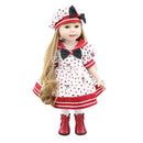 Reborn Girl Doll Plastic Baby Girl 18inch 45cm Cute Girl Wearing Dress Doll Handmade Toddler Birthday Xmas Gift for Ages 3+