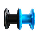 Pack of 2 - Durable Aluminum Alloy Scuba Diving Finger Spool Dive Reel Black & Blue