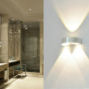 Modern Semicircle Aluminum LED Wall Lamp Sconce Wall Wash Light for Bar Cafe Theatre Decorative Lighting, 3W, Warm White