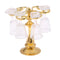 1/12 Dollhouse Miniature Bar Life Scenes Decor - Gold Glass Wine Cup Holder & 4 Pieces Goblet Kits Kids Pretend Play Toy