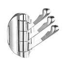 Heavy Duty Solid Metal Folding Swing Swivel Triple Arms Coat Hook Towel Clothes Hanger Wall Mount for Bathroom Kitchen