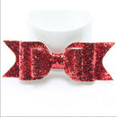 Baby Girls Women Fashionable Bow Hair Clip Glitter Headwear Decor Hair Ornaments Red