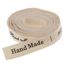 5 Yards Hand Made Letters Printed Cotton Ribbon Gift Present Package DIY Sewing Accessories 15mm