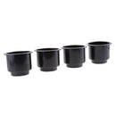 4 Piece Universal Black Boat Plastic Cup Drink Can Holder for Boat Marine RV