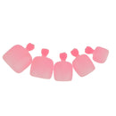 Men Women Glitter Shiny Toe Nail Tips With Nail File Pedicure Manicure Tool Pink