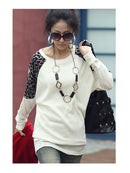 Women Girls Ladies Leopard Print Casual T-shirt Top White