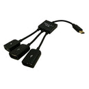 3 in 1 USB Type-C 3.1 Male Hub to USB & Micro USB Female Cable Adapter