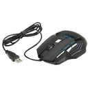 5500DPI 7Buttons LED USB Optical Wired Gaming Mouse for Pro Gamer A909 Black