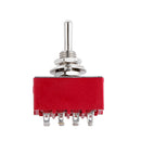 Miniature Rocker Toggle Switch 2 Position 12 Terminals On On Connector 3A 250VAC Quadruple Pole Double throw