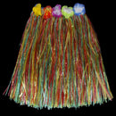Hawaiian Tropical Hula Luau Grass Dancer Clothing Stretchable Waistband Flower Decor Charms Funny Skirt 40cm - Multi-color
