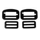 2 Pairs Alloy Steel Fastener Locking Clip for Rock Climbing Harnesss Black