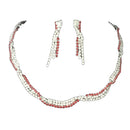 Wedding Jewelry Set Crystal Rhinestone Necklace Earring Prom Party Accessories