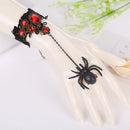 Halloween Court Spider Flower Black Lace Gothic Vintage Party Bracelet Ring