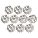 10 Pieces Crystal Rhinestone DIY Embellishments Flatback Buttons Jewelry Findings