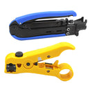 Pack of RG59/6/7/11 Coaxial Cable Stripper Crimper Tools Kit for TV CATV