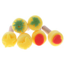 Thanksgiving Christmas Gifts Children Painting Tools DIY Handmade Sponge Stamper Seals Water Oil Paint Brush 6 Pieces/Set