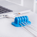 Blue-Cord USB Cable Clip Holder Tie Desktop Organizer Manage Fixture Self-adhesive Durable Quality Handy