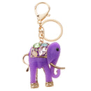 Resin Elephant Key Ring keychain Key Holder Keychain Keyfob Handbag Pendant Purple