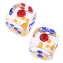 2 pieces 29mm Translucent Dice D6 6-Sided Dice Spot Dice for Board Games Table Games