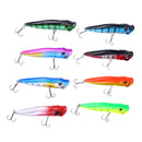 Lot of 8 Pcs Brand New Fishing Lure Baits/Tackle Crankbaits Hooks Minnow Popper Baits Tackle Hooks