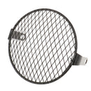 6.5'' Retro Black Motorcycle Headlight Mesh Grill Bezel Cover Headlight Bezel