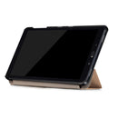 Golden Tri-Fold PU Leather Smart Stand Case for Samsung Galaxy Tab A 10.1 P585/P580