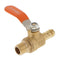 1/4 BSP Thread to 3/8 Barbed Hose Brass Ball Valve Shut Off Switch Fluid Lever Self-locking Good Seal Efficient Convenient Durable Universal Use